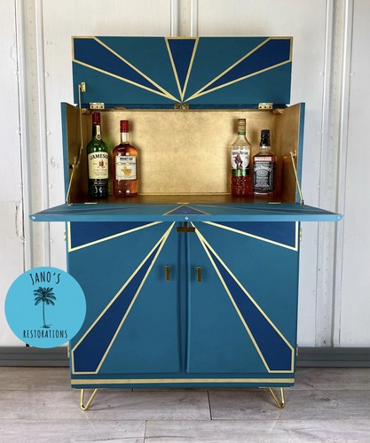 Art deco blue - art, vintage