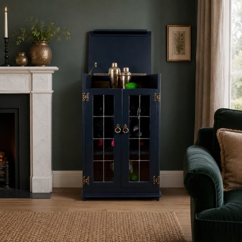 Solid wood carved navy and - wood,
