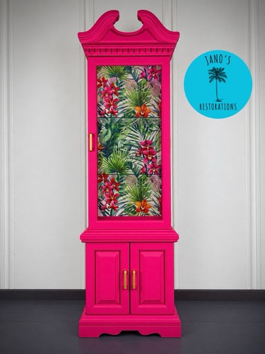 Vintage tall pink - pink, gold