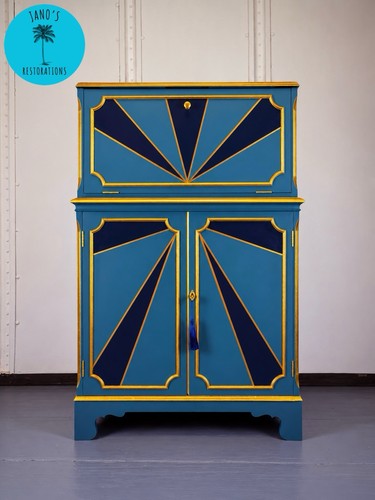 Art deco inspired - blue, &